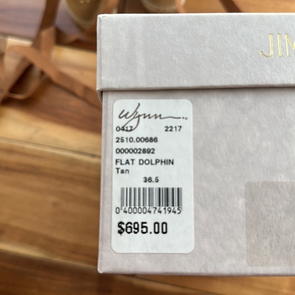 Jimmy Choo - Tan - Dolphin Espadrilles Flats w/ Punk Studs - Picture 7 of 7